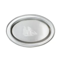 Salisbury Living|Silver|9" Oval Tray in Satin Finish