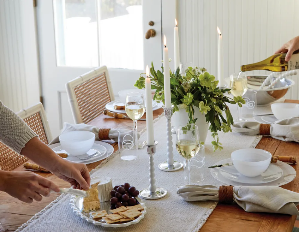 Mariposa Dinnerware|Alabaster White Charger Plate, Set of 4