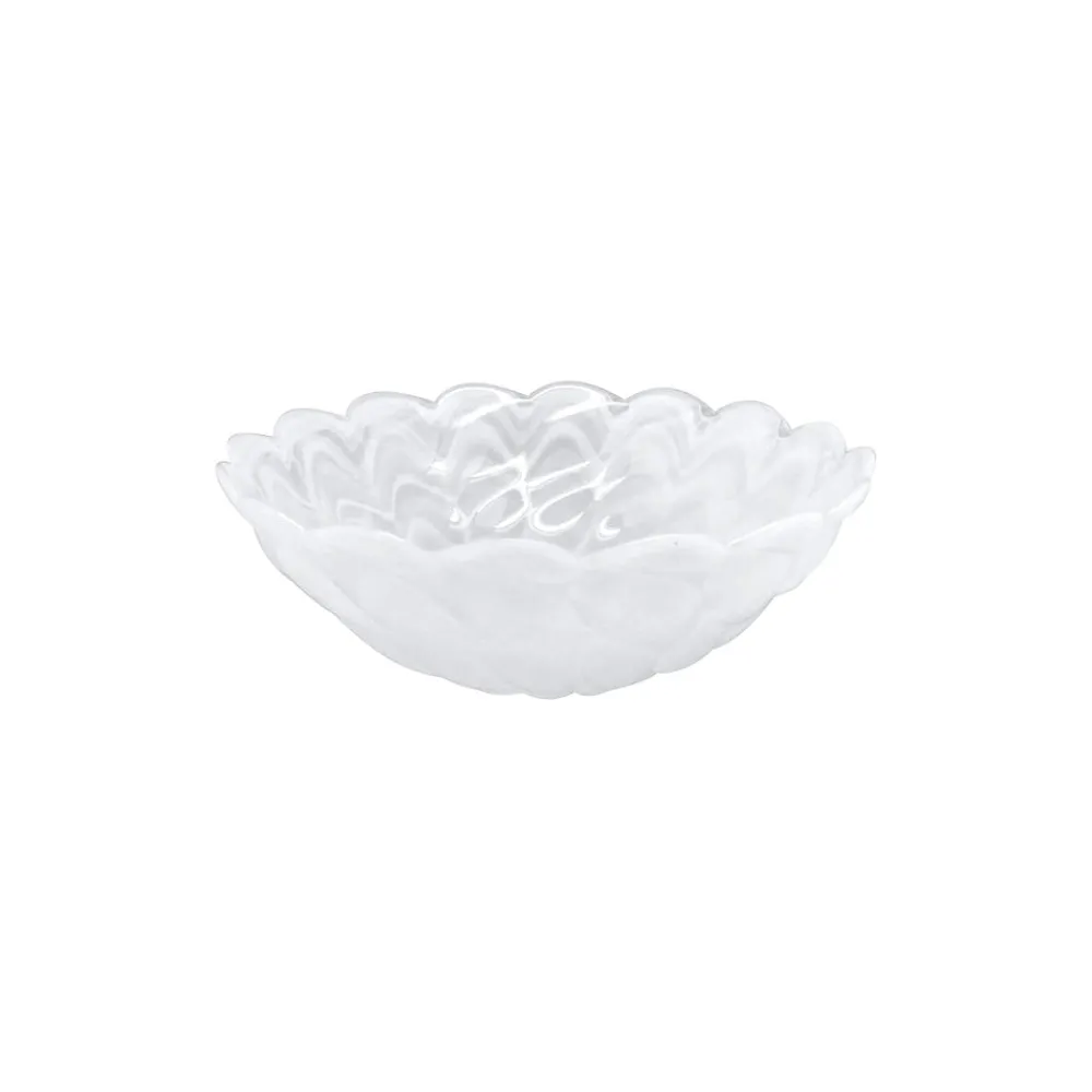Mariposa Dinnerware|Alabaster White Small Scallop Rim Bowl, Set of 4