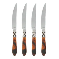 VIETRI Flatware|Aladdin Antique White Steak Knives, Set of 4