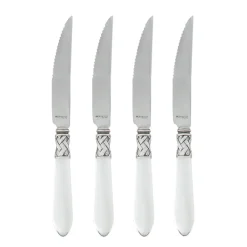 VIETRI Flatware|Aladdin Antique White Steak Knives, Set of 4