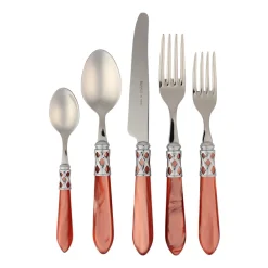VIETRI Dinnerware|Aladdin Brilliant Rust Five, Piece Place Setting