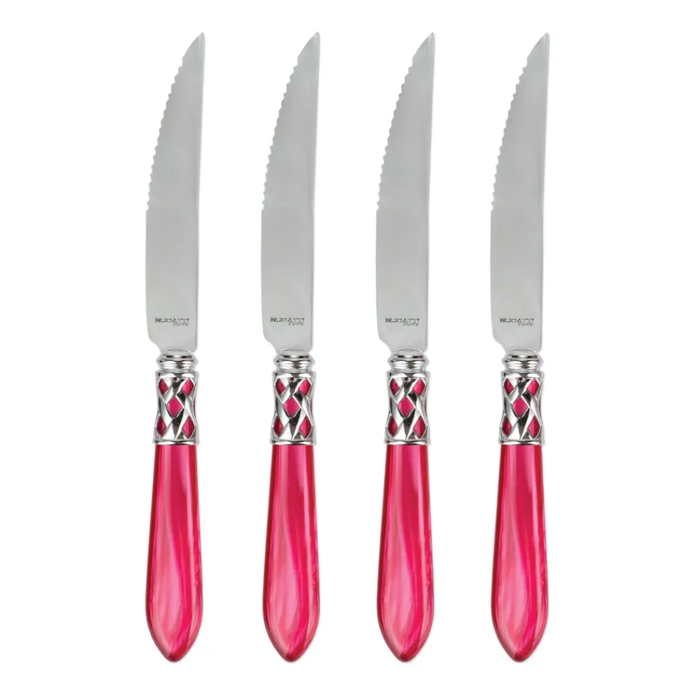 VIETRI Flatware|Aladdin Brilliant Steak Knives, Set of 4