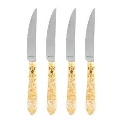 VIETRI Flatware|Aladdin Brilliant Steak Knives, Set of 4