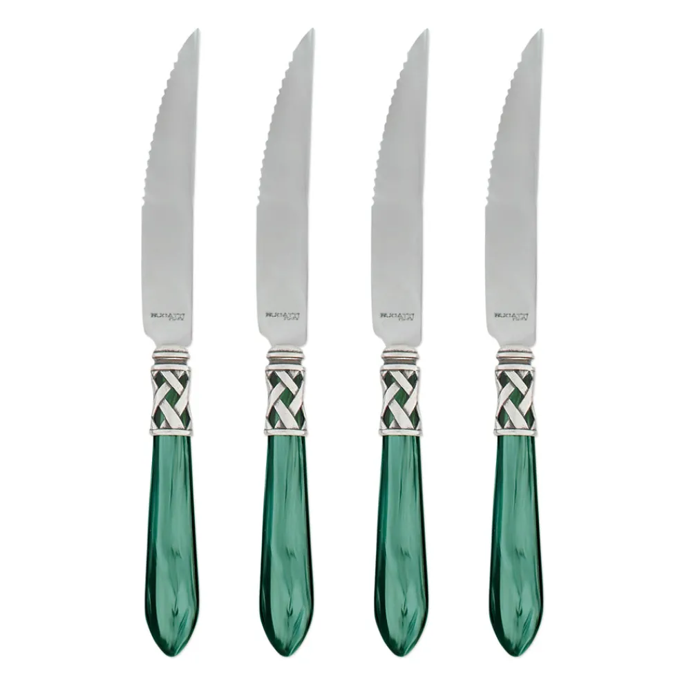 VIETRI Flatware|Aladdin Brilliant Steak Knives, Set of 4