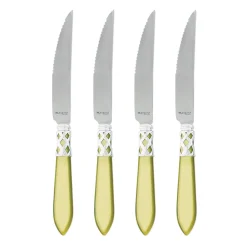 VIETRI Flatware|Aladdin Brilliant Steak Knives, Set of 4