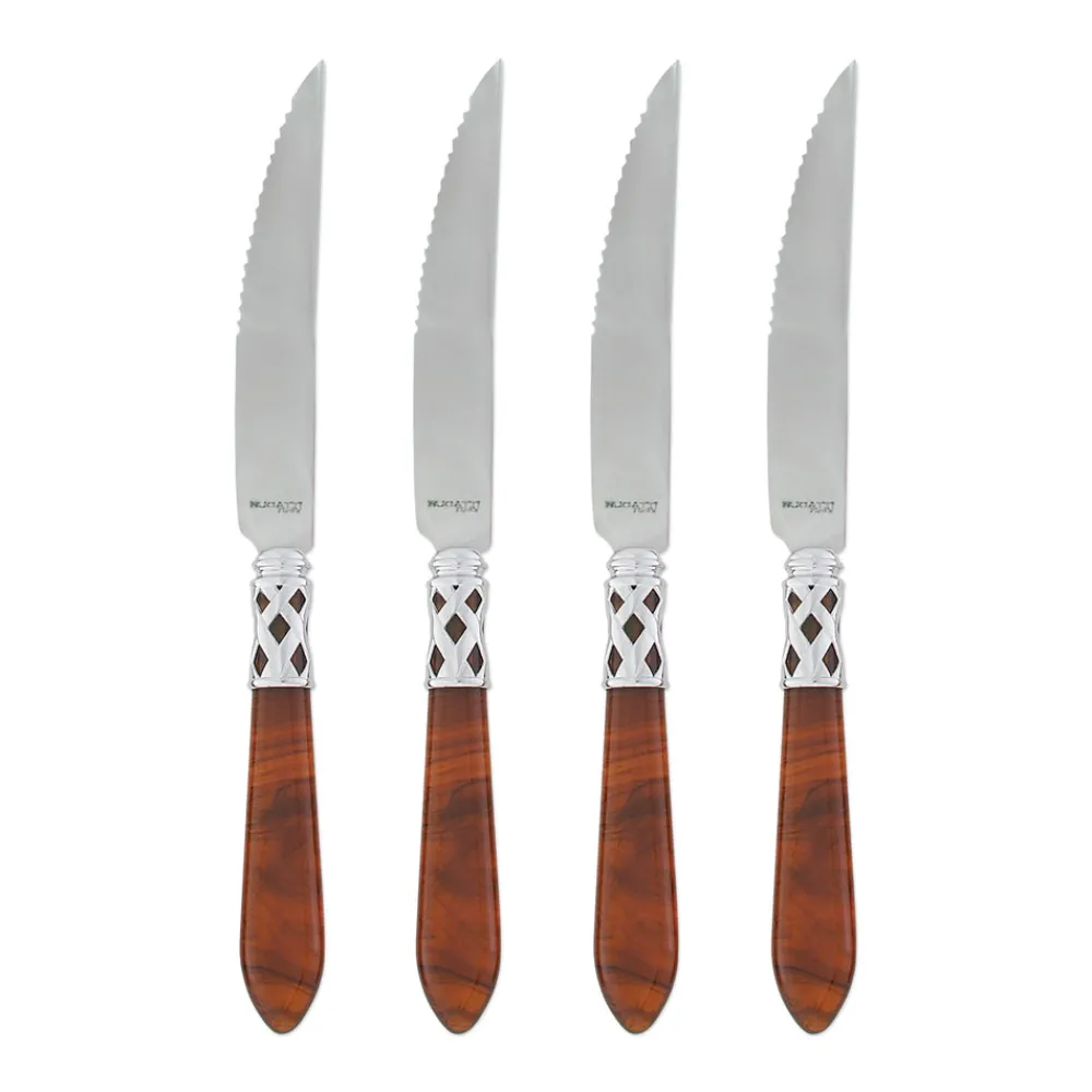 VIETRI Flatware|Aladdin Brilliant Steak Knives, Set of 4