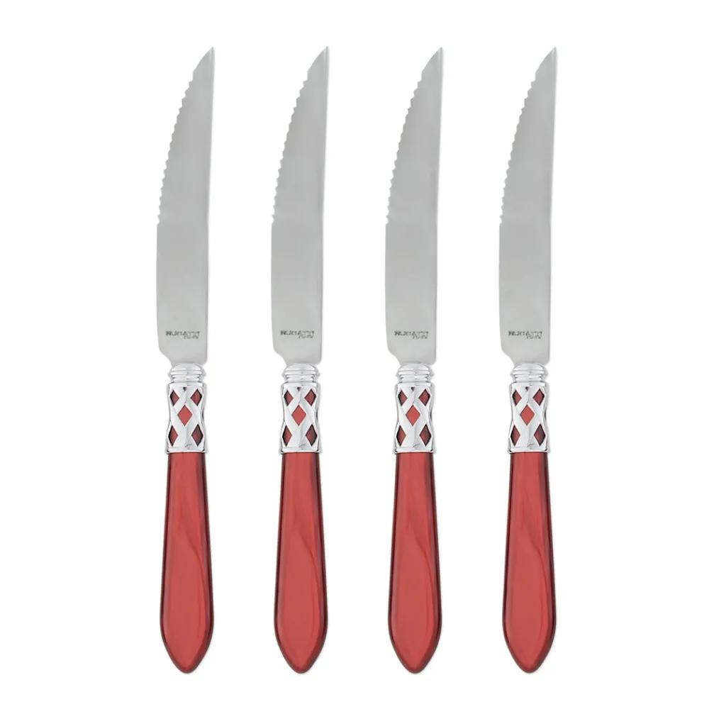 VIETRI Flatware|Aladdin Brilliant Steak Knives, Set of 4