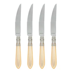 VIETRI Flatware|Aladdin Brilliant Steak Knives, Set of 4