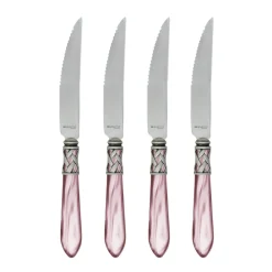 VIETRI Flatware|Aladdin Brilliant Steak Knives, Set of 4