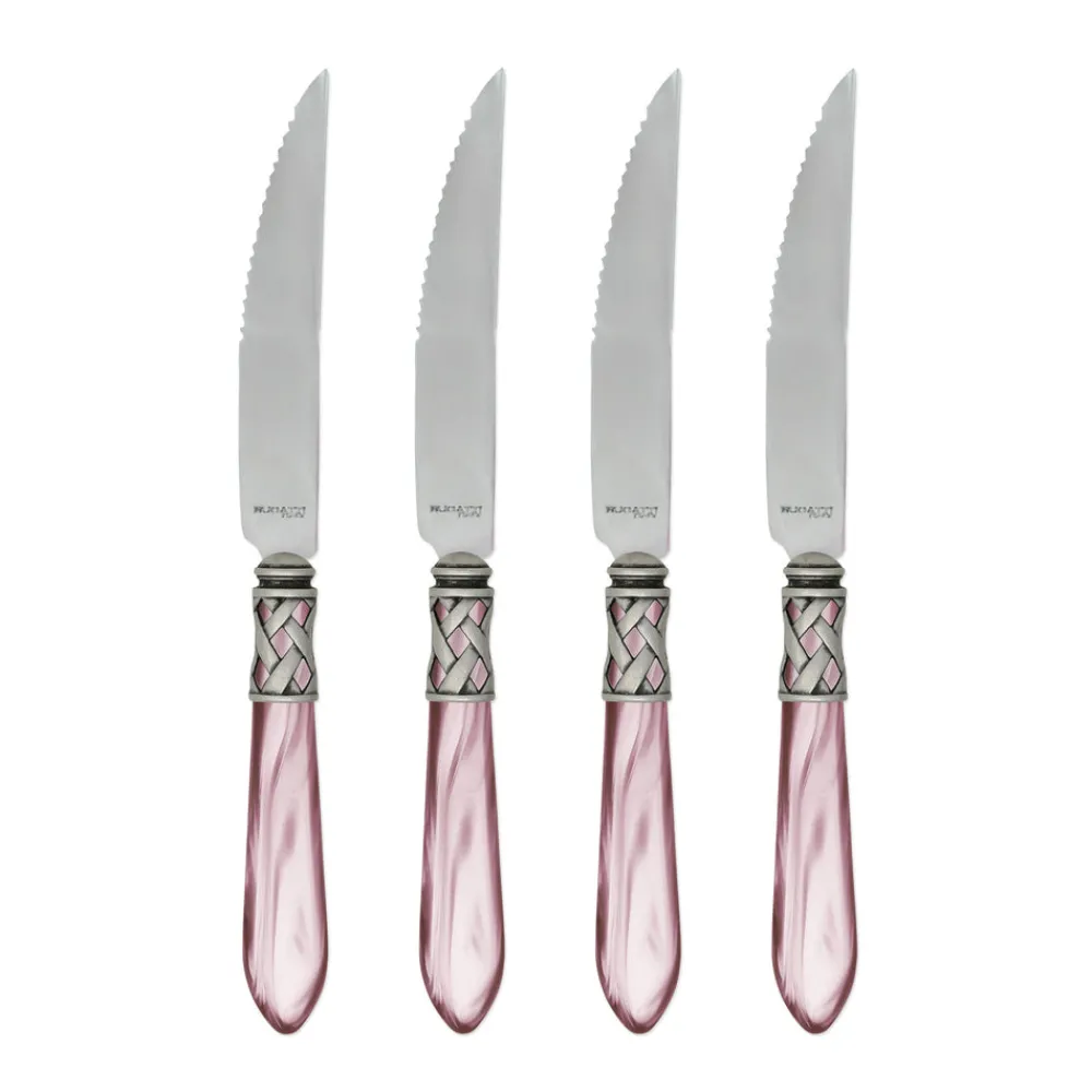 VIETRI Flatware|Aladdin Brilliant Steak Knives, Set of 4