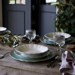 Costa Nova Dinnerware|Alentejo Collection Pasta Plates in White, Set of 6