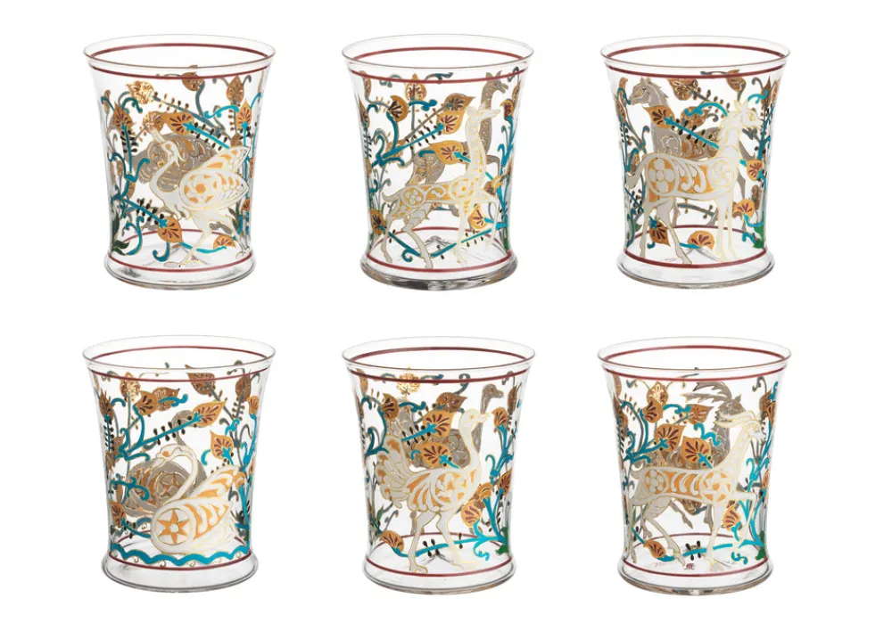 Lobmeyr Glassware|Alhambra Arabian Tumbler with Giraffes