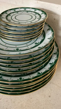 Molecot Dinnerware|Alhambra Green Dessert Plate
