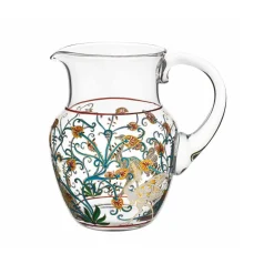 Lobmeyr Glassware|Alhambra Water Pitcher with Ostrich, Cranes, & Swan