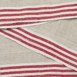 Caravan Place Settings & Linens|Alsace Natural Napkins in Natural & Red, Set of 4