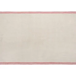 Caravan Place Settings & Linens|Alsace Natural Tea Towels in Natural & Red, Set of 2