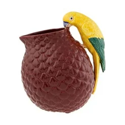Bordallo Pinheiro Dinnerware|Amazonia Pitcher 68 oz with Macaw