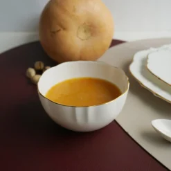 Twig NY Dinnerware|Amelie Brushed Gold Set of 2, Fruit, Nut & Rice Bowls