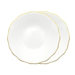 Twig NY Dinnerware|Amelie Brushed Gold Set of 2, Soup / Pasta Bowl