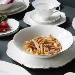 Twig NY Dinnerware|Amelie Brushed Gold Set of 2, Soup / Pasta Bowl