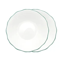 Twig NY Dinnerware|Amelie Forest Green Set of 2, 9" Soup / Pasta Bowl