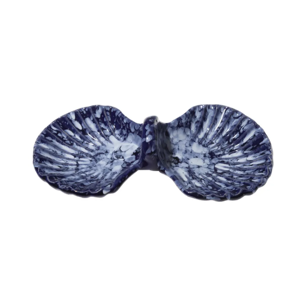 Carolina Irving and Daughters Dinnerware|Anais Double Concha Cobalt