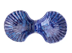 Carolina Irving and Daughters Dinnerware|Anais Double Concha Tonal Blue