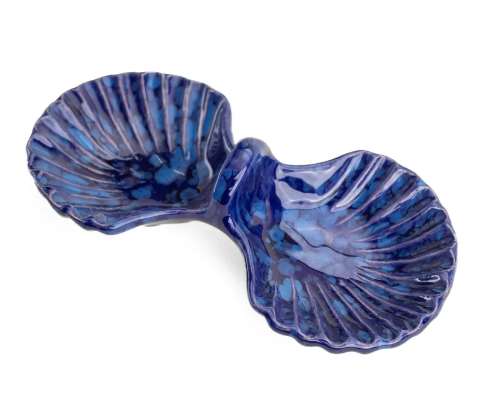 Carolina Irving and Daughters Dinnerware|Anais Double Concha Tonal Blue