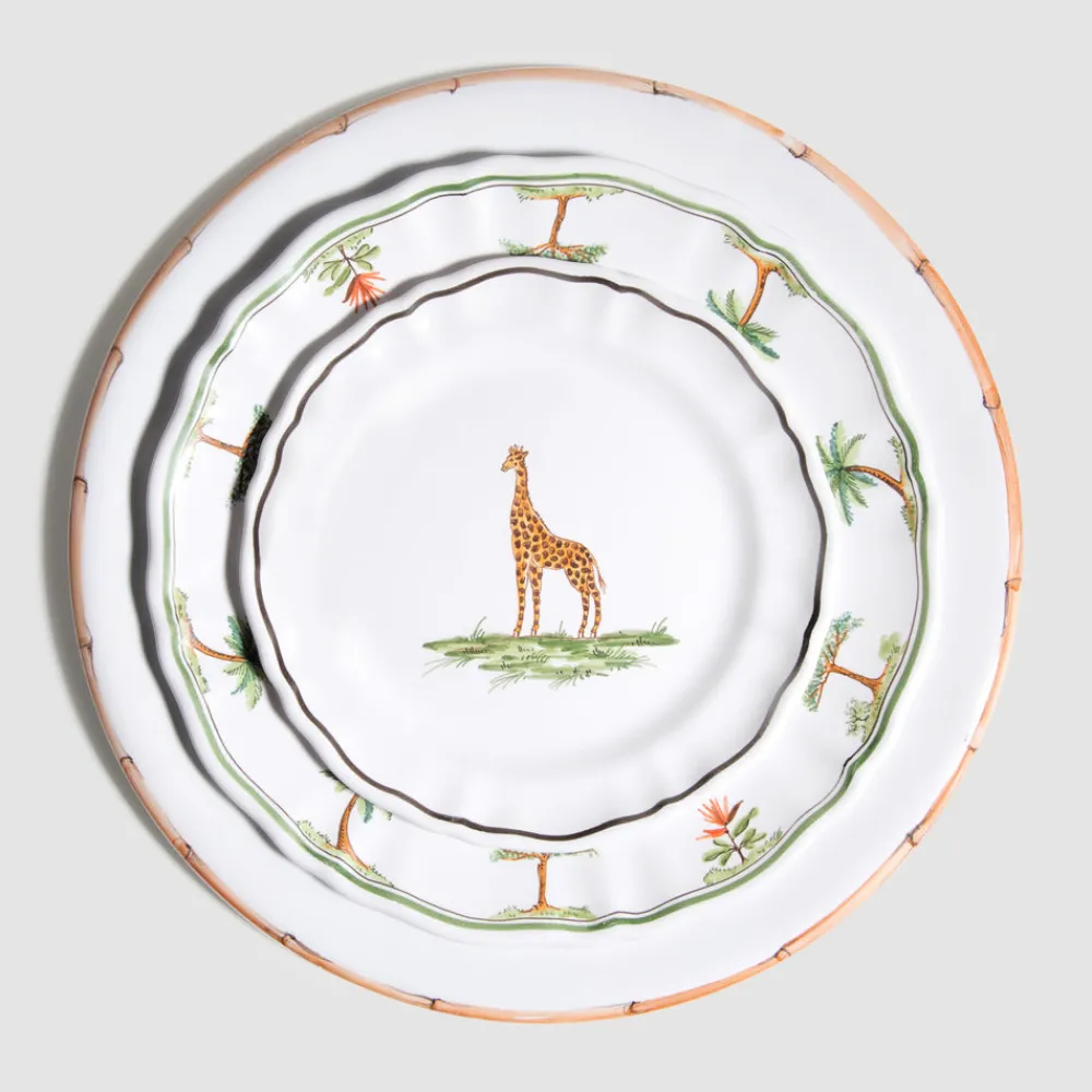 Z.d.G. Dinnerware|Animaux de la Savane Dessert/Side Plate, Rhino