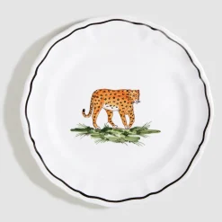 Z.d.G. Dinnerware|Animaux de la Savane Dessert/Side Plate, Leopard