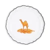 Z.d.G. Dinnerware|Animaux de la Savane Dessert/Side Plate, Camel