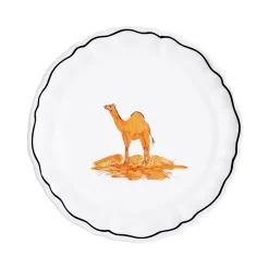 Z.d.G. Dinnerware|Animaux de la Savane Dessert/Side Plate, Camel