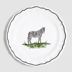 Z.d.G. Dinnerware|Animaux de la Savane Dessert/Side Plate, Zebra
