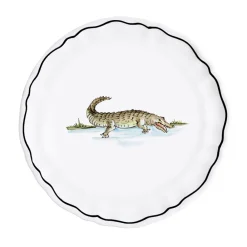 Z.d.G. Dinnerware|Animaux de la Savane Dessert/Side Plate, Crocodile