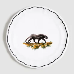 Z.d.G. Dinnerware|Animaux de la Savane Dessert/Side Plate, Panther