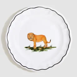 Z.d.G. Dinnerware|Animaux de la Savane Dessert/Side Plate, Lion