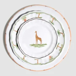 Z.d.G. Dinnerware|Animaux de la Savane Dessert/Side Plate, Elephant
