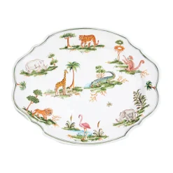 Z.d.G. Dinnerware|Animaux de la Savane Plat Bondil (Large Platter)