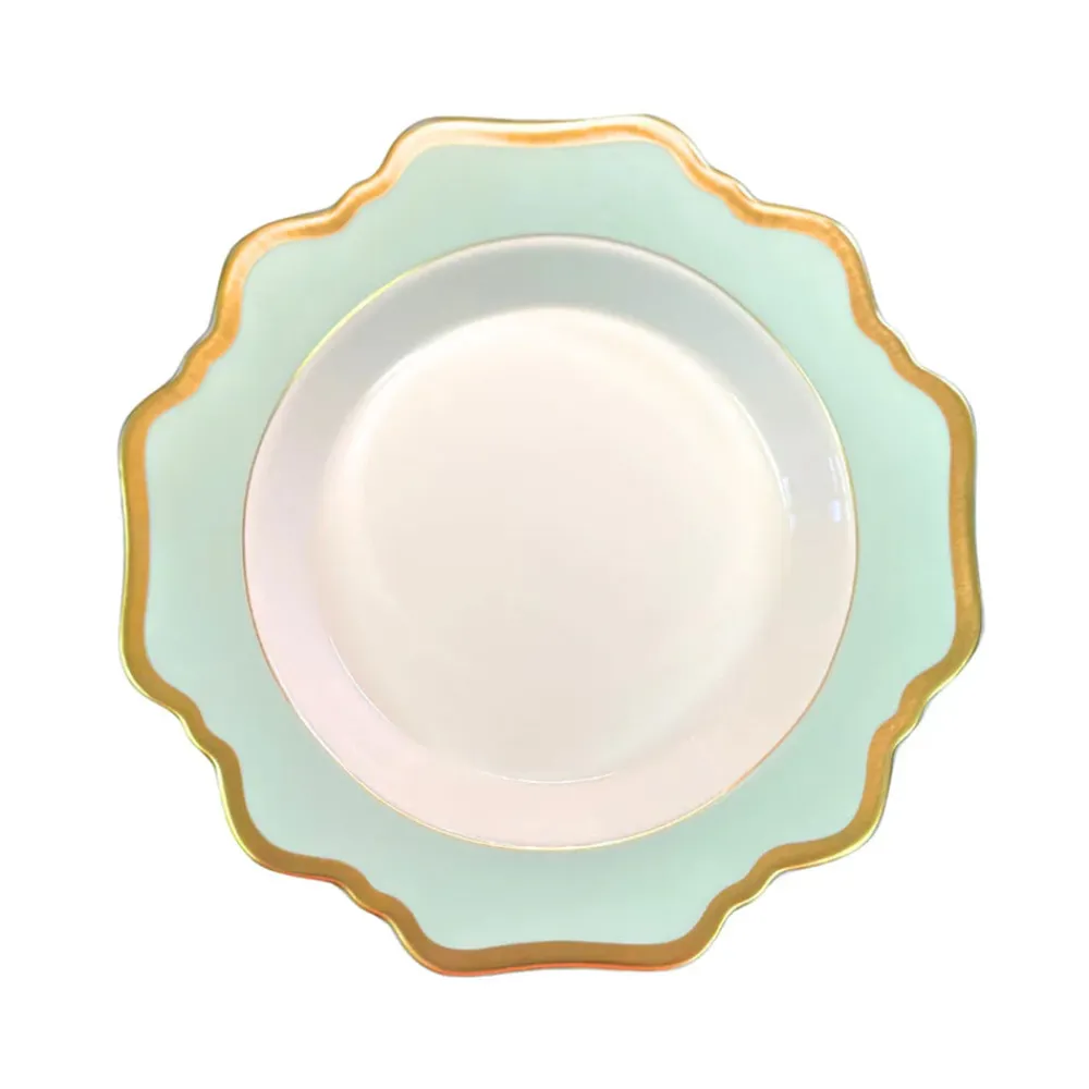 Anna Weatherley Dinnerware|Anna's Palette Rim Soup in Aqua Green