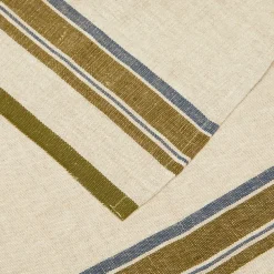 Caravan Place Settings & Linens|Antibes Napkin in Natural & Green, Set of 4