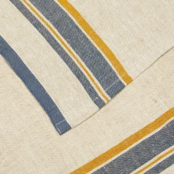 Caravan Place Settings & Linens|Antibes Napkin in Natural & Blue, Set of 4