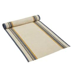 Caravan Place Settings & Linens|Antibes 20x72 Runner in Natural & Blue