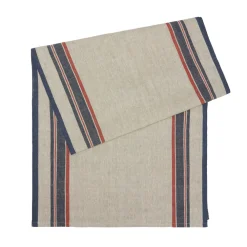 Caravan Place Settings & Linens|Antibes 20x72 Runner in Natural & Red