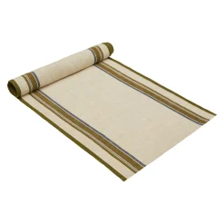 Caravan Place Settings & Linens|Antibes 20x72 Runner in Natural & Green