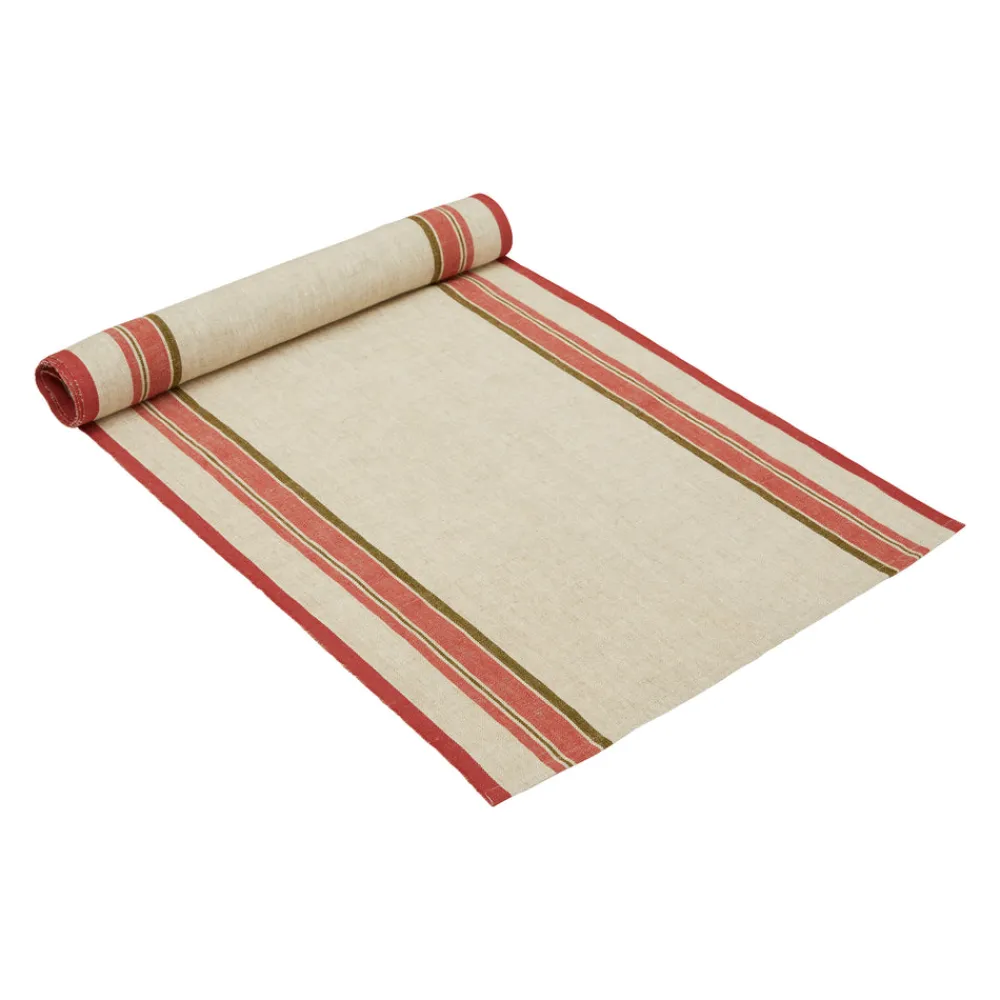 Caravan Place Settings & Linens|Antibes 20x72 Runner in Natural & Sherbert