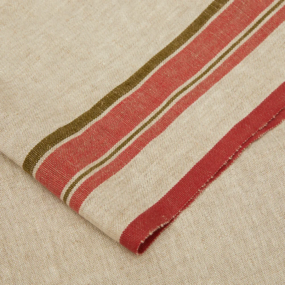 Caravan Place Settings & Linens|Antibes 20x72 Runner in Natural & Sherbert