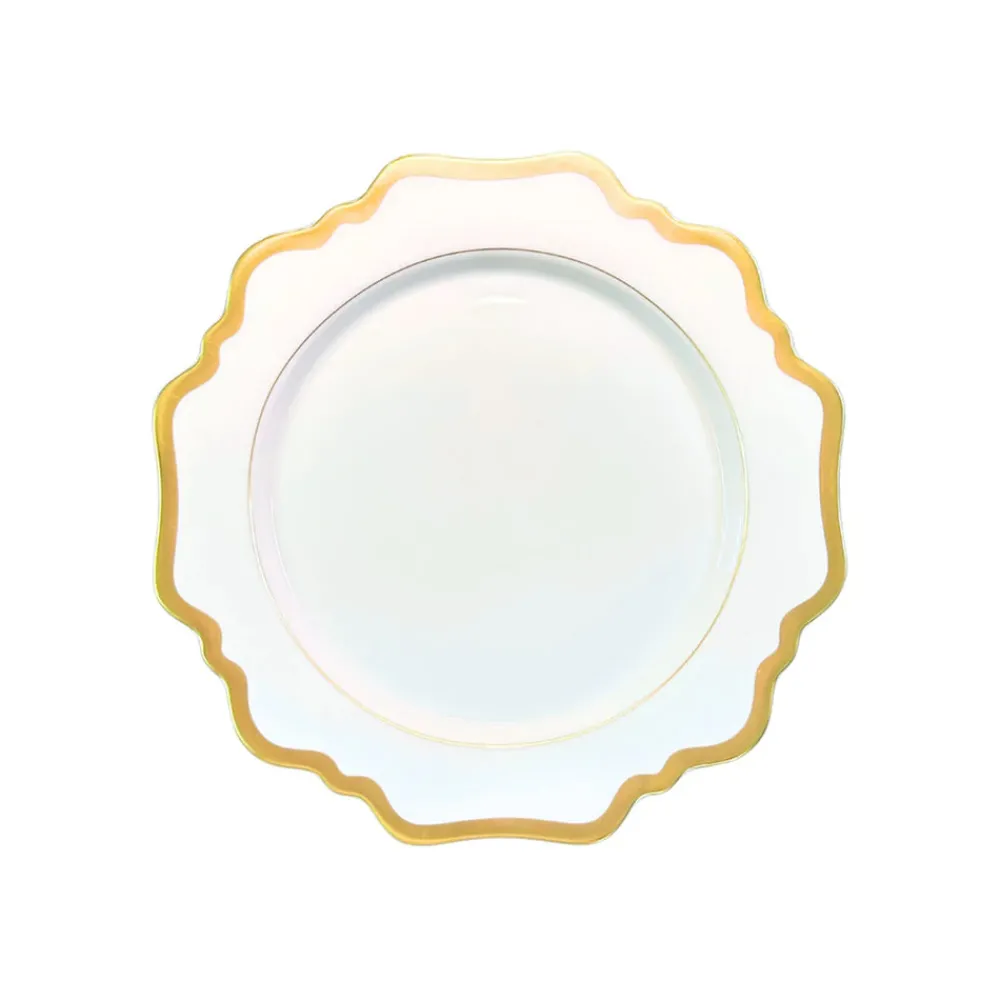 Anna Weatherley Dinnerware|Antique White B&B in Gold Rim