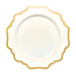 Anna Weatherley Dinnerware|Antique White Dinner in Gold Rim