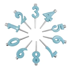 Mariposa Candles|Aqua Candle Number Holder Set